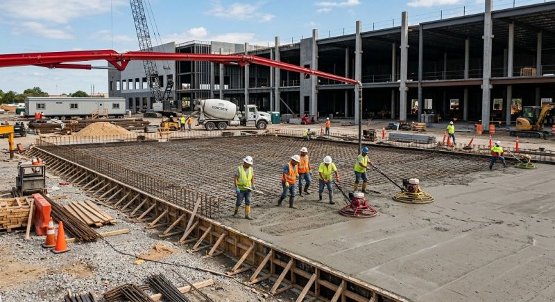 Commercial Slab Installation in Santa Cruz County, CA