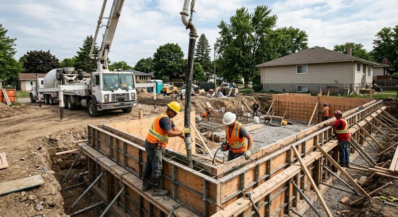 Concrete Foundation Pouring in Santa Cruz County, CA