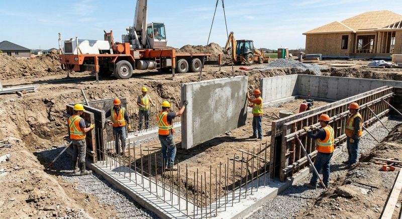 Foundation Wall Pouring in San Juan Bautista, CA
